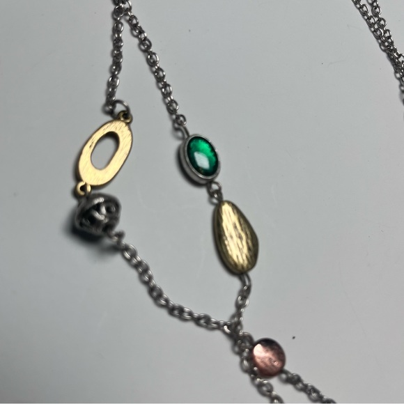 Long length 2-strands gold & colored jewels/18” - Picture 6 of 12